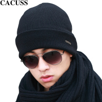 CACUSS Z0079羊毛毛线帽子男士双层加厚保暖护耳帽 均码 LN