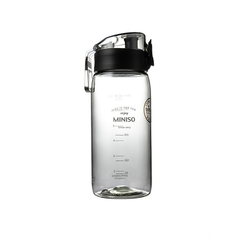 MINISO名创优品 弹盖Tritan随身杯450ML车载水杯泡茶杯车载用品 灰色