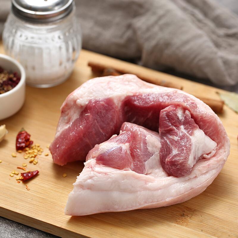 生猪夹心肉2斤新鲜猪肉产发