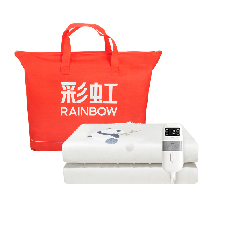 彩虹 电热毯1.8*1.5米 可水洗NTC9档双控双温除菌除螨 FX1855