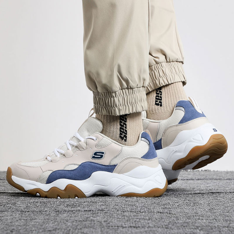 Skechers/斯凯奇男鞋新款厚底熊猫鞋轻质缓震运动休闲鞋237151-TAN ZP高清大图