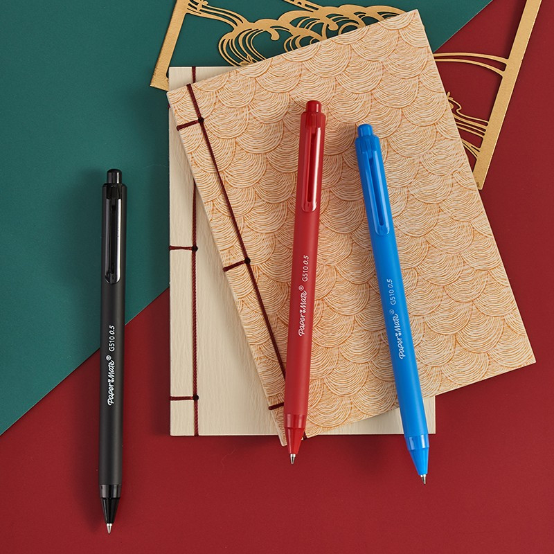 缤乐美（papermate）中性笔/签字笔 黑色0.5mm 心心笔系列G510