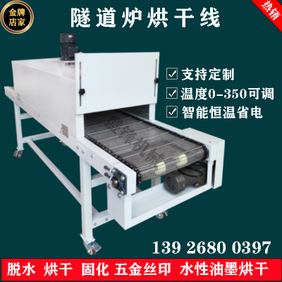 定制尺寸请联系客服 隧道炉烘干线输送机流水线耐高温不锈钢网带五金丝印烘干工业烤箱