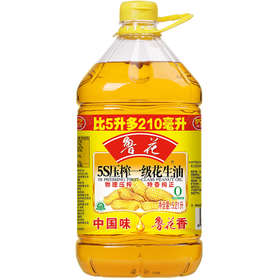 鲁花5S压榨一级花生油5.21L*1