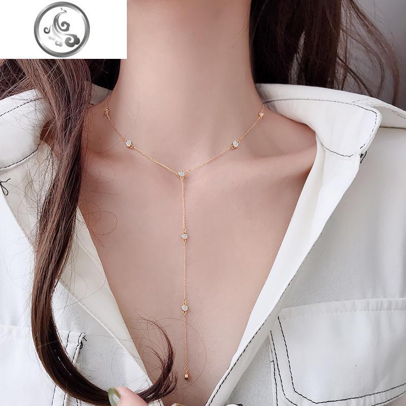 项链女纯银简约气质项链女潮网红小众设计锁骨链冷淡风jimi