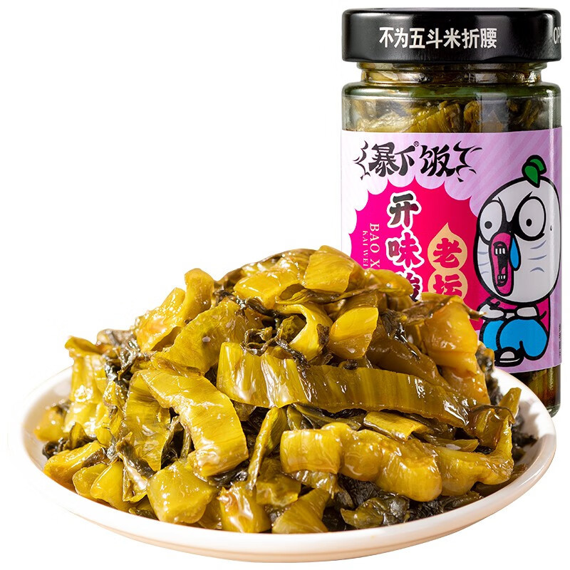 吉香居 [暴下饭新派下饭菜开味酸菜200g/瓶]四川泡菜榨菜咸菜酱菜