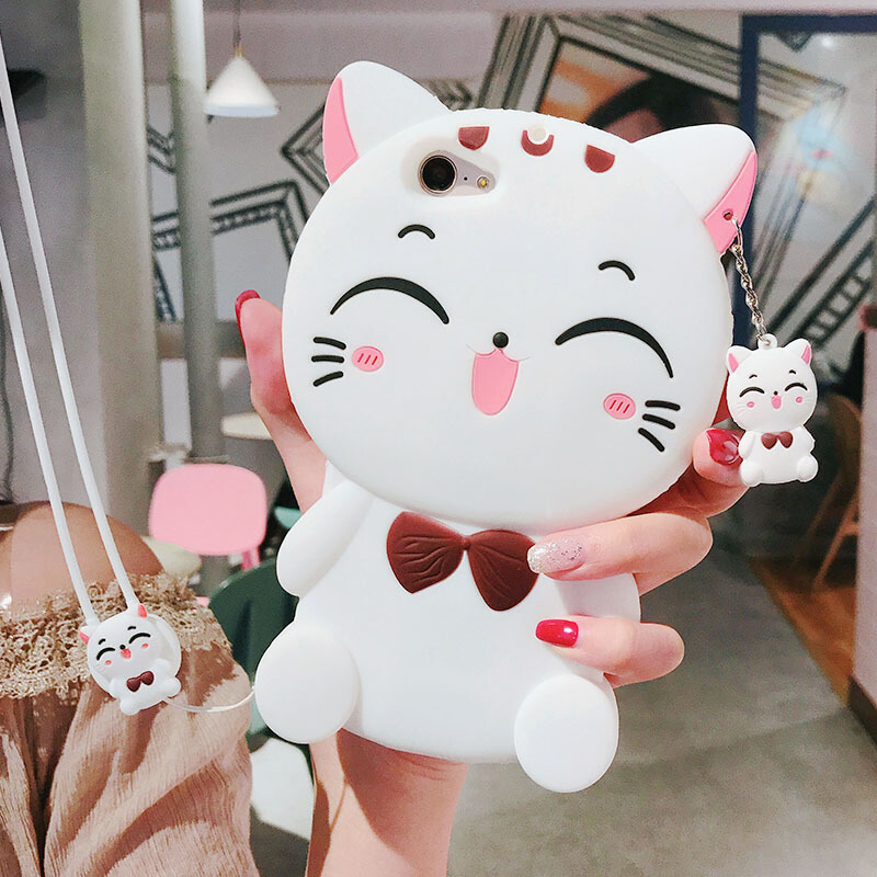 麦路 Maluu 保护壳 套iphone6s Iphone7 麦路招财猫iphone7plus 6s手机壳挂绳防摔卡通可爱苹果x 8软硅胶套女6 6s白 咪 同款挂绳 价格图片品牌报价 苏宁易购麦路旗舰店