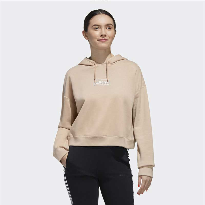 阿迪达斯2020春女新款连帽套头卫衣FP7406