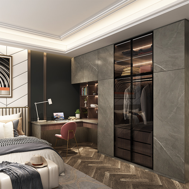 皮阿诺多功能简约衣柜落地卧室轻奢北欧现代定制衣柜定制预付金视频