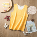 A类护腰护肚贴片蚕丝儿童保暖背心男女童秋冬羊毛温变孩内衣 140码（身高130-140cm） 柠檬黄