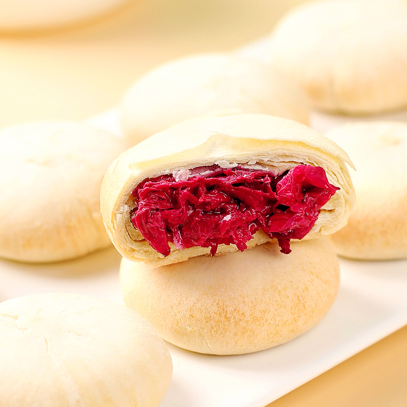 佰味葫芦玫瑰鲜花饼10枚装装零食糕点酥饼鲜花饼好吃的酥饼