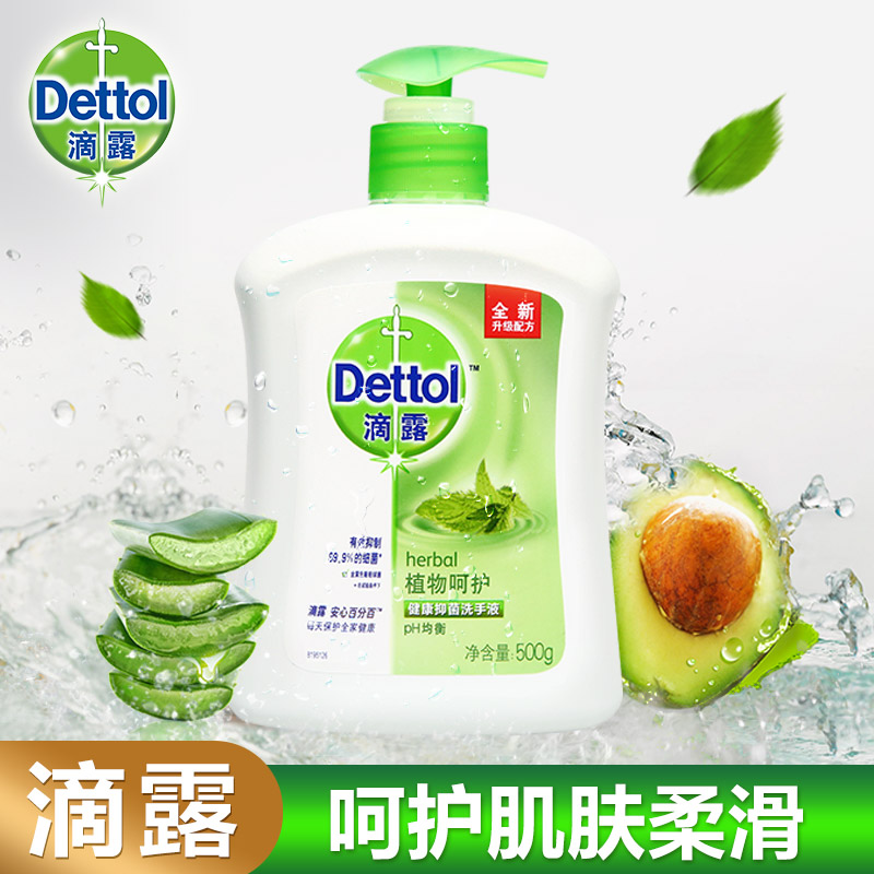 Dettol滴露健康抑菌洗手液植物呵护500克高清大图