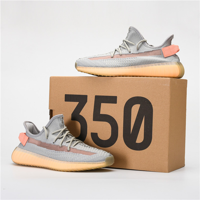 UYEEZY运动户外减震运动2022新款亚麻天使超酷潮流设计跑鞋厚底情侣椰子350运动鞋透气
