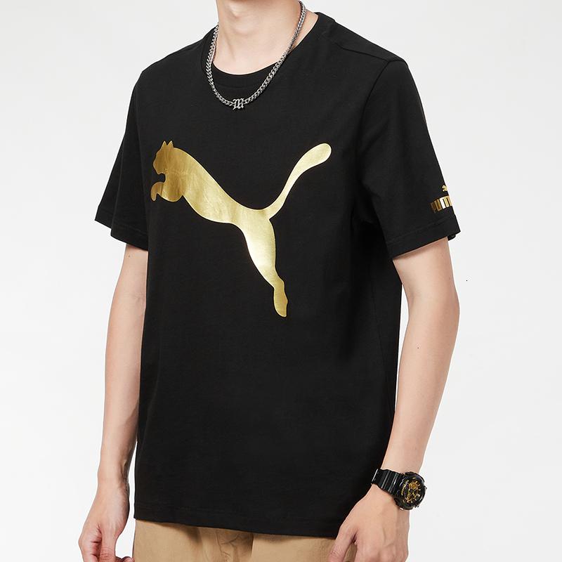 puma彪马短袖男装2021夏季新款运动服体恤健身休闲t恤潮533191-01