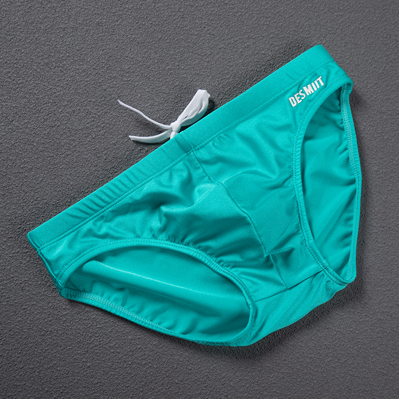 新款泳裤男潮牌低腰性感三角裤纯色显大海边游泳泡温泉男士泳衣视频