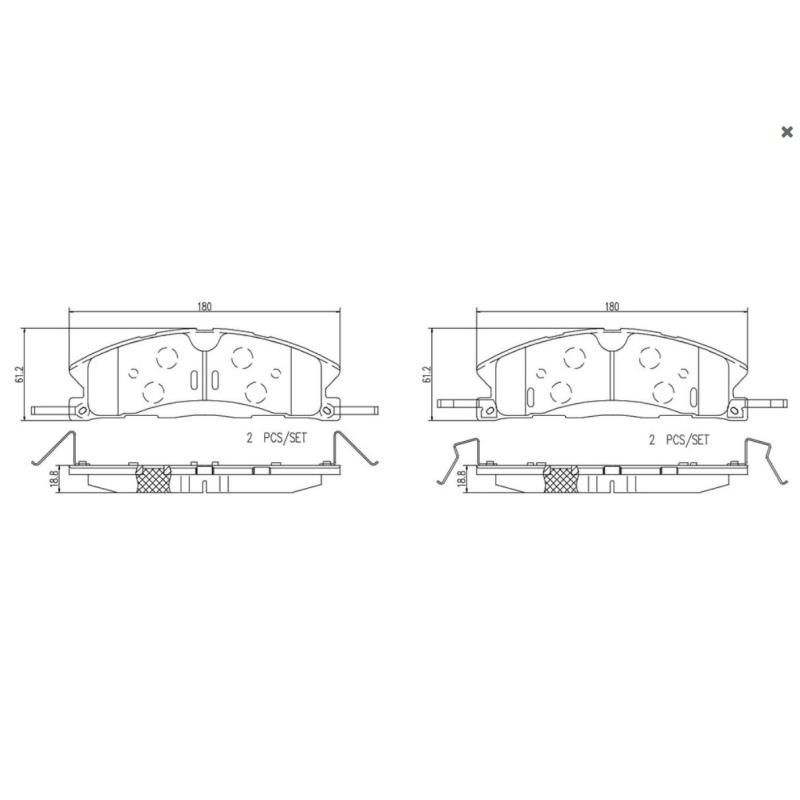 布雷博(brembo)前片.陶瓷P24178N适配11-15款探险者 3.5L