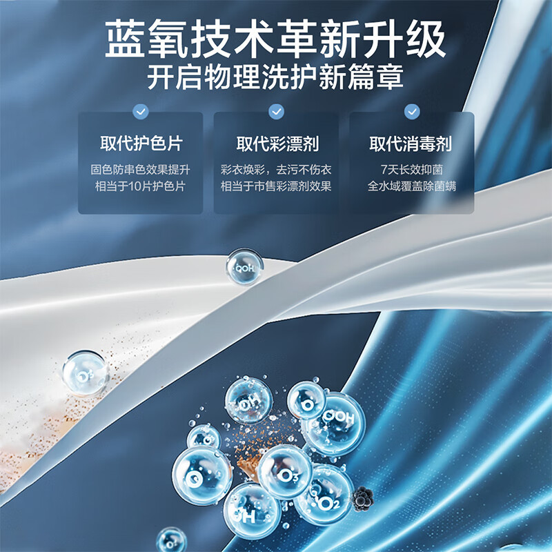 美的小天鹅10KG滚筒洗衣机全自动纯平全嵌[本色蓝氧2.0 护色洗 1.1洗净比 TG100V89PRO高清大图