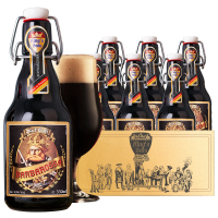 德国原装进口国王巴巴罗萨5.5度自启瓶精酿黑啤酒330mL*6瓶装