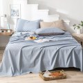 加厚全棉布料床单加密单件纯棉单人学生宿舍风双人被单被罩棉_683 230x250cm 798-(浅蓝)全棉床单单件