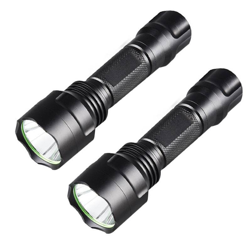 曾庆伟经典c8远射xpe强光led手电3档调光户外便携定焦手电筒个