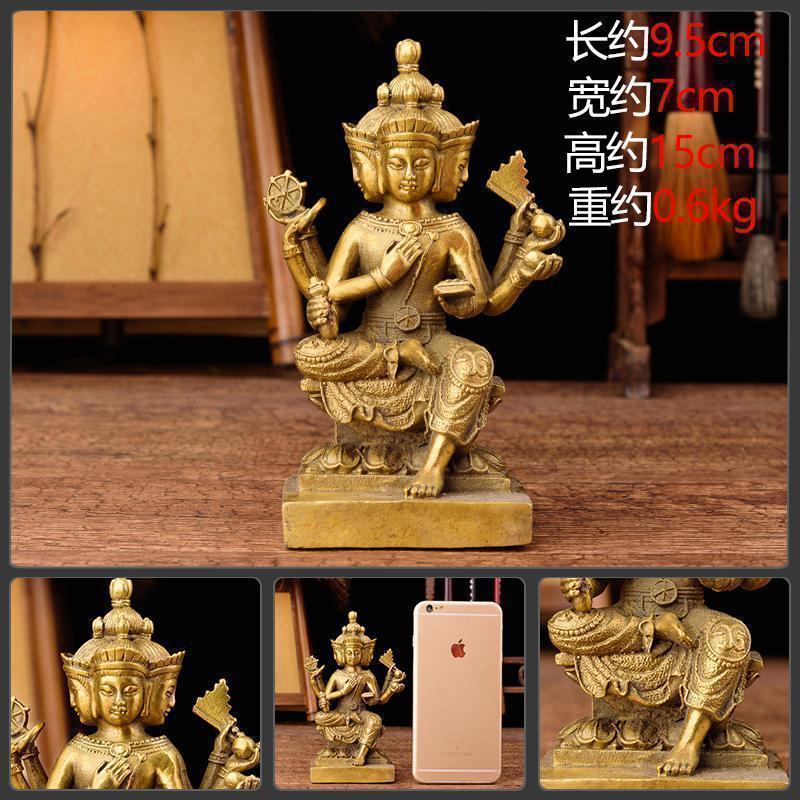家柏饰(CORATED)铜泰国四面佛像 大梵天铜像摆件佛堂居室用品高清大图