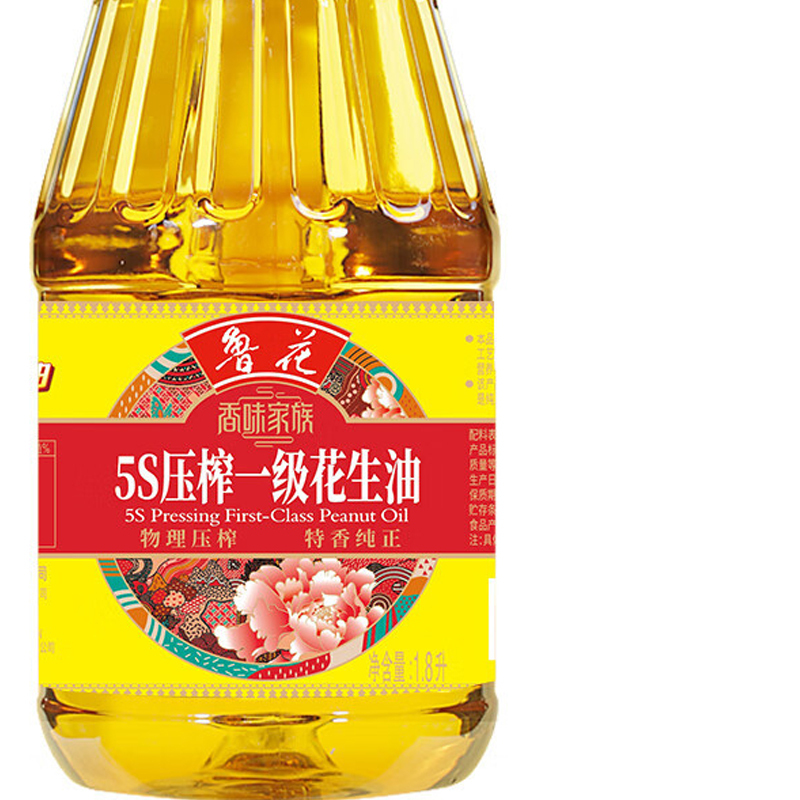 鲁花 香味家族5S压榨一级 花生油/1.8L