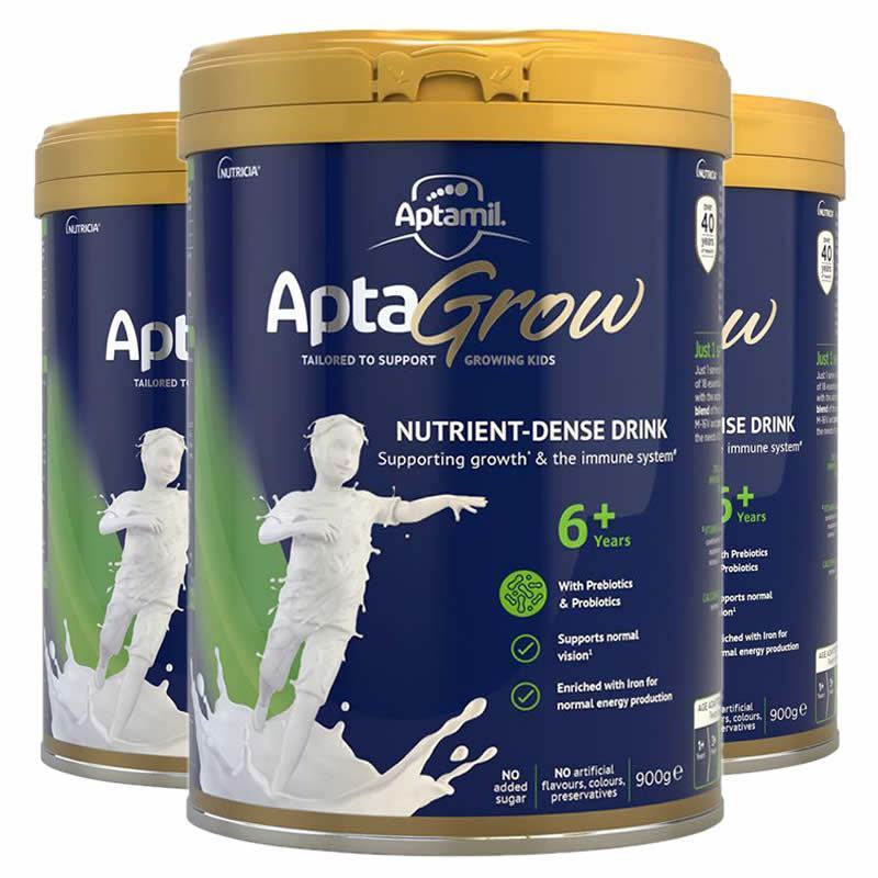原装进口澳洲爱他美(aptamil)儿童6岁+成长营养配方奶粉900g/罐装特殊配方奶粉 偏食挑食成长奶粉