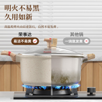 荣事达(Royalstar)麦饭石20cm汤锅不粘锅煲汤一冲即净家用炖煮锅不易发黄电磁炉燃气灶通用RA14220502