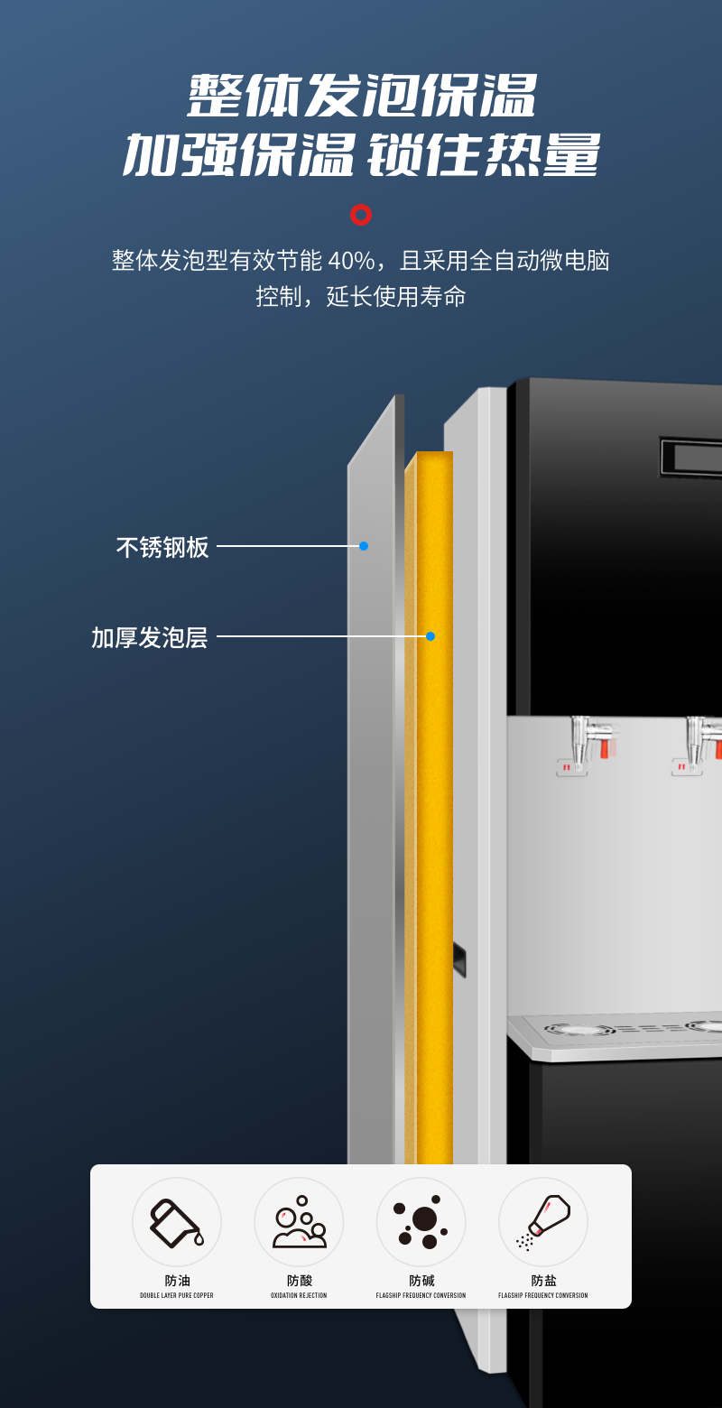 盛远步进式钛金立式机开水器6KW高清大图