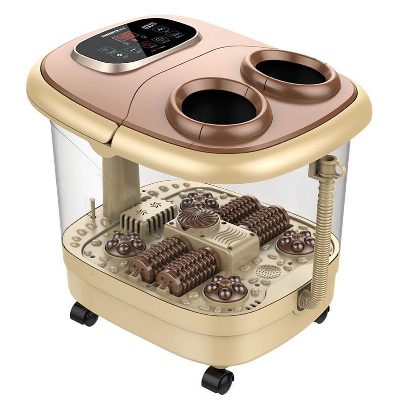 港德 足浴盆泡脚桶中老年电动按摩洗脚盆足脚按摩器