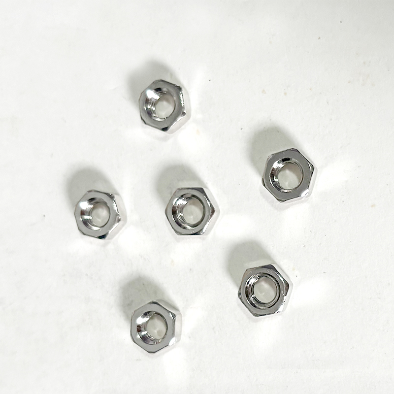 立伟铁牛铜镀镍螺母4mm 100个/包高清大图