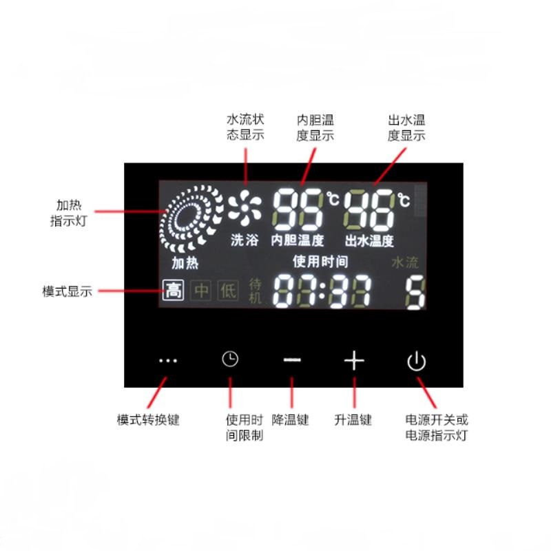 格林姆斯(GLEMOS)GS2-65A速热式电热水器 4G睿频双胆循环时间设定全智能恒温10升储水7000W 黑色