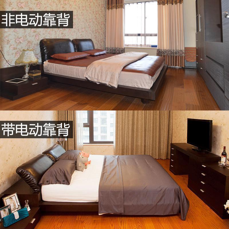 森美人家具DB12床大普系列卧室双人床小户型简约现代橡木皮软包高清大图