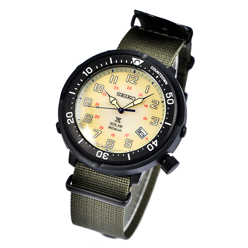 精工(SEIKO)日本原装手表 PROSPEX系列 罐头水鬼夜光太阳能表 SBDJ029J
