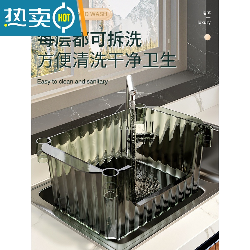 XIANCAI轻奢厨房置物架落地多层移动家用小推车零食蔬菜调料菜篮子收纳架高清大图