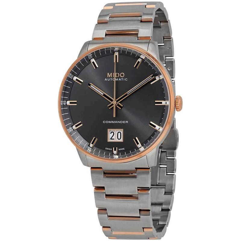 Mido瑞士手表 指挥官系列男士长动能自动上链机械表 大日历轻奢腕表高清大图