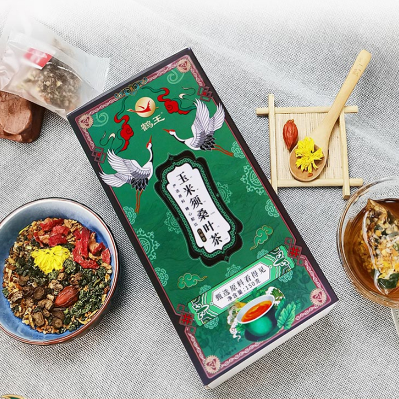 鹤王玉米须桑叶茶正品150g搭配降三血高茶菊花茶养生和栀子牛蒡根桑叶
