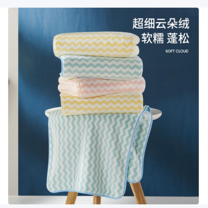 洁玉Jeyu纯棉浴巾柔软吸水速干加大加厚家用男女通用舒适亲肤高清大图