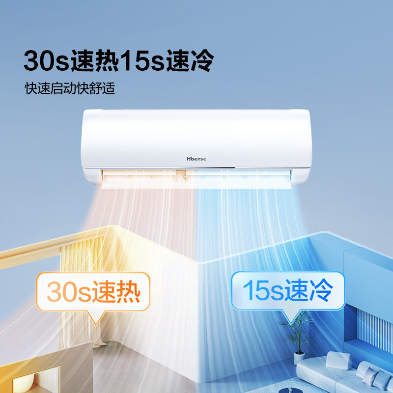 海信空调易省电大1.5匹 app智控 AI省电速冷热 纯铜管挂机 一级能效 KFR-35GW/E290-X1高清大图