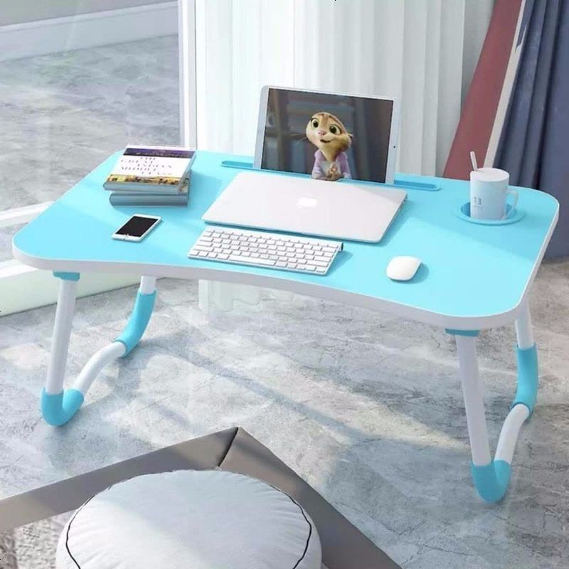 笔记本电脑桌床上用书桌可折叠懒人学生宿舍简约写字小桌子学习桌 护眼绿普通腿60.40图片