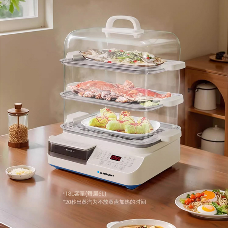 蓝宝(BLAUPUNKT)18L大容量三层多功能电蒸笼BP-DZG16高清大图