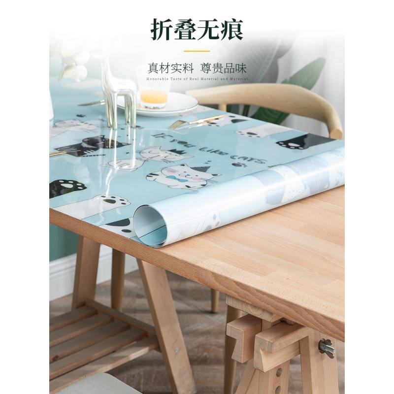 美帮汇北欧软玻璃PVC桌布防水防烫防油免洗简约印花餐桌茶几垫胶垫高清大图