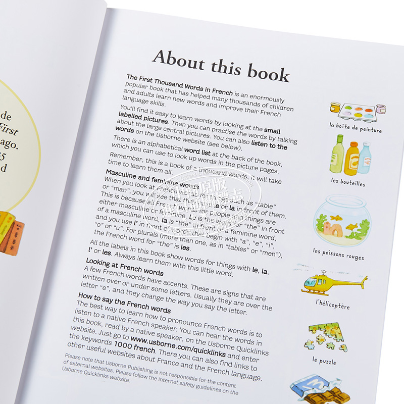 [正版]看图识1000法语单词 英法双语 First Thousand Words in French Heather高清大图