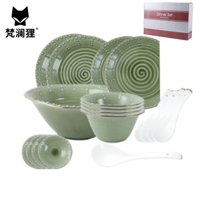 梵澜狸陶瓷餐具套装TA77 套高清大图