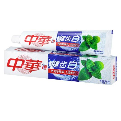 中华健齿白清新薄荷味牙膏90g