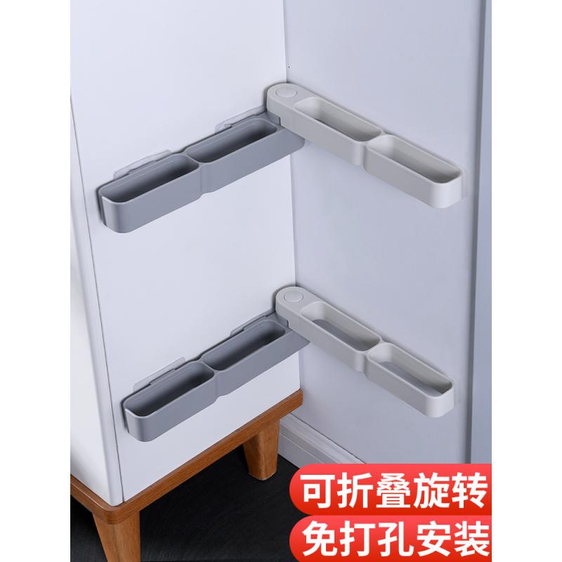 家柏饰(CORATED)浴室拖鞋架免打孔折叠置物架卫生间壁挂式墙壁上收纳鞋架 蓝色高清大图