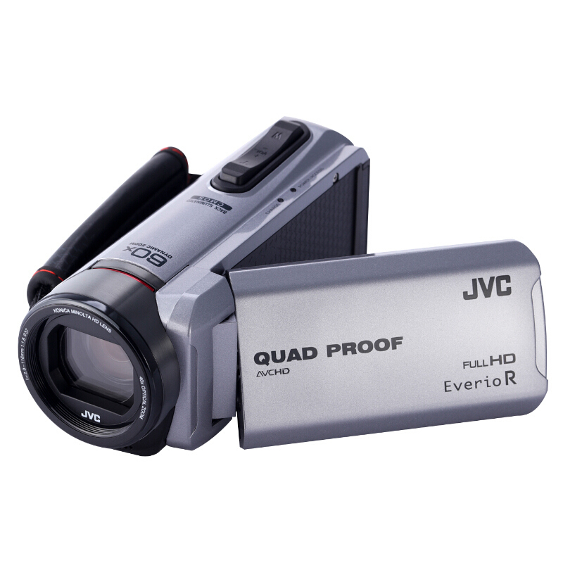 杰伟世(JVC) GZ-R420 四防高清运动摄像机 家用数码摄像机 银色 250万有效像素 3英寸显示屏