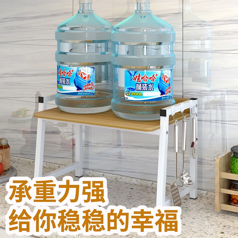 微波炉架子置物架 2层厨房用品调味料收纳架台面电饭锅双层烤箱架收纳层架 三维工匠高清大图