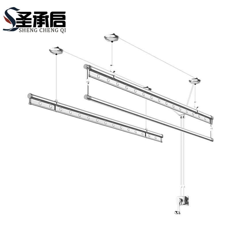 圣承启 手动晾衣架 三杆个高清大图