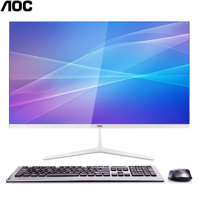 AOC一体电脑i3/i5六核23.8英寸高清电脑一体机办公家用设计游戏型一体机整机全套737系列【套餐七】